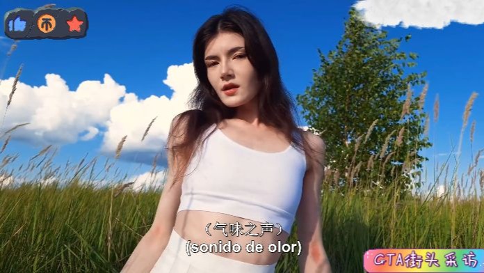捷克街头搭讪-齐刘海彩色丸子头的黑皮肤Cosplay模特